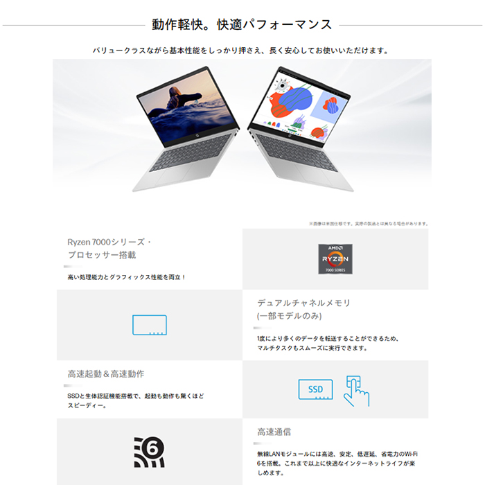 日本HP HP 14-em0082AU ノートPC D46SQPA#ABJ Windows11 Ryzen 5 7520U