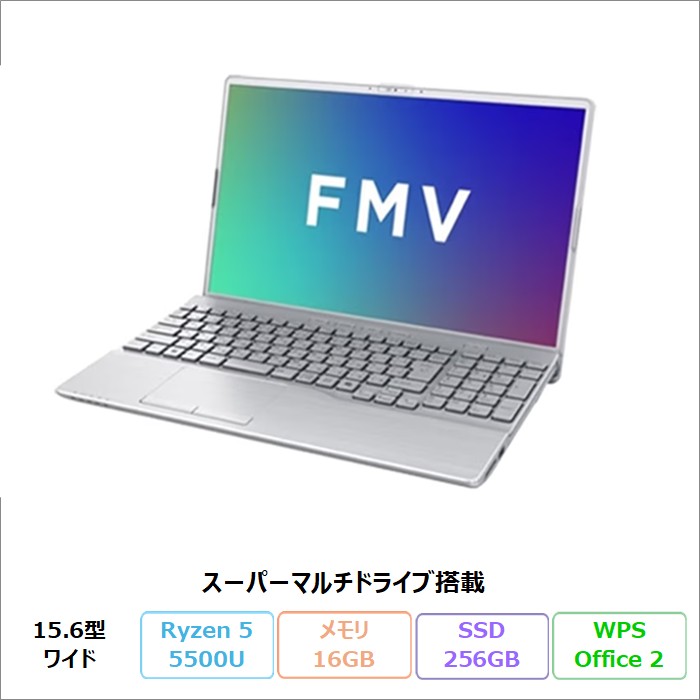 FMV 富士通 A550-K ノートPC FMVA550KSA Windows11 Office付き Ryzen 5