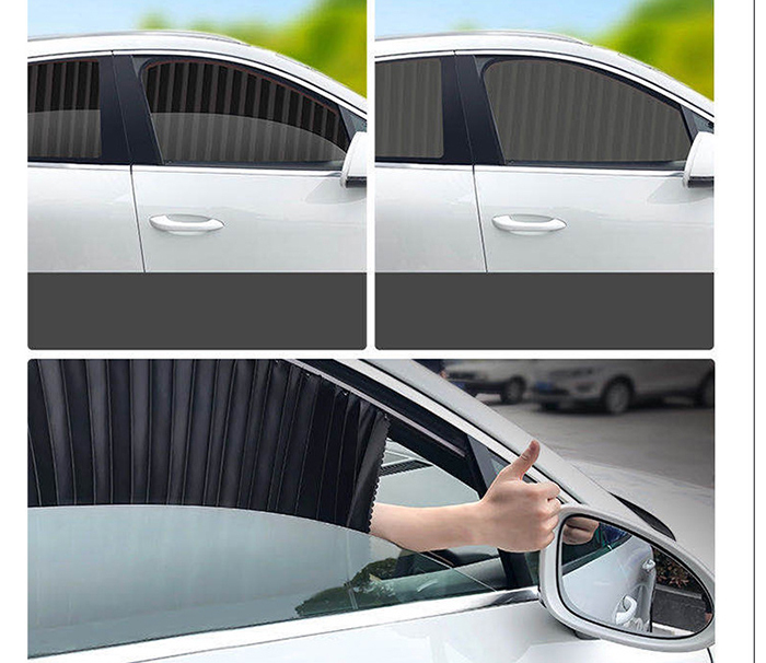 車 カーテン 遮光 Uvカット 通常便なら送料無料 車中泊 グッズ マグネット内蔵 目隠し 日除け カー用品 プライバシーカーテン 紫外線保護 プリーツシルキー 簡単装着 日除けシート