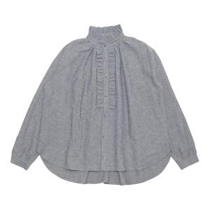 Honnete オネット Pleated Collared Gather Shirt HO-23AW...
