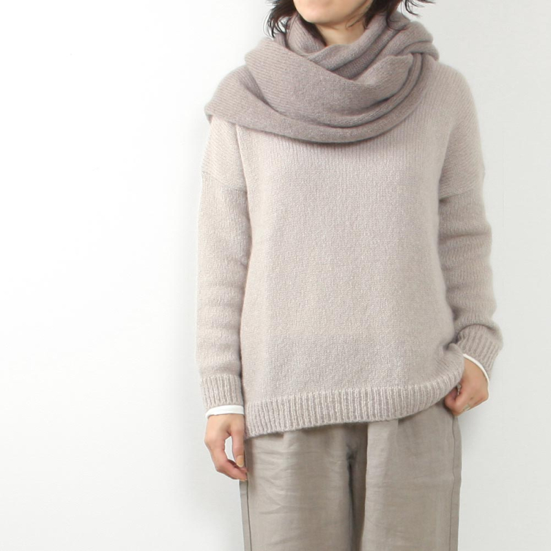 evam eva（エヴァムエヴァ） mohair lily loop stole E233G082