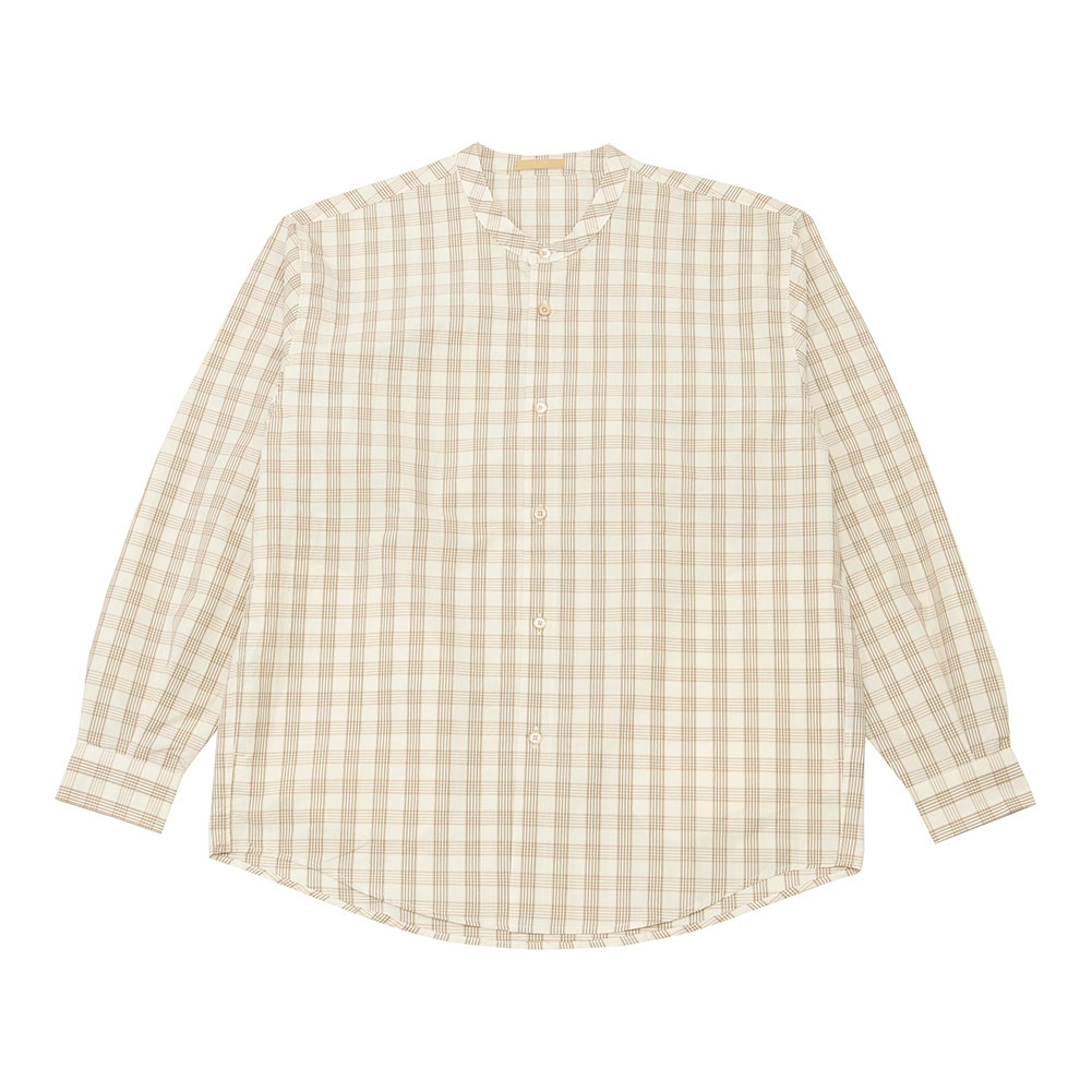 LAMOND ラモンド BAND COLLAR CHECKED SHIRTS LM-S-094-CH｜midlandship｜02