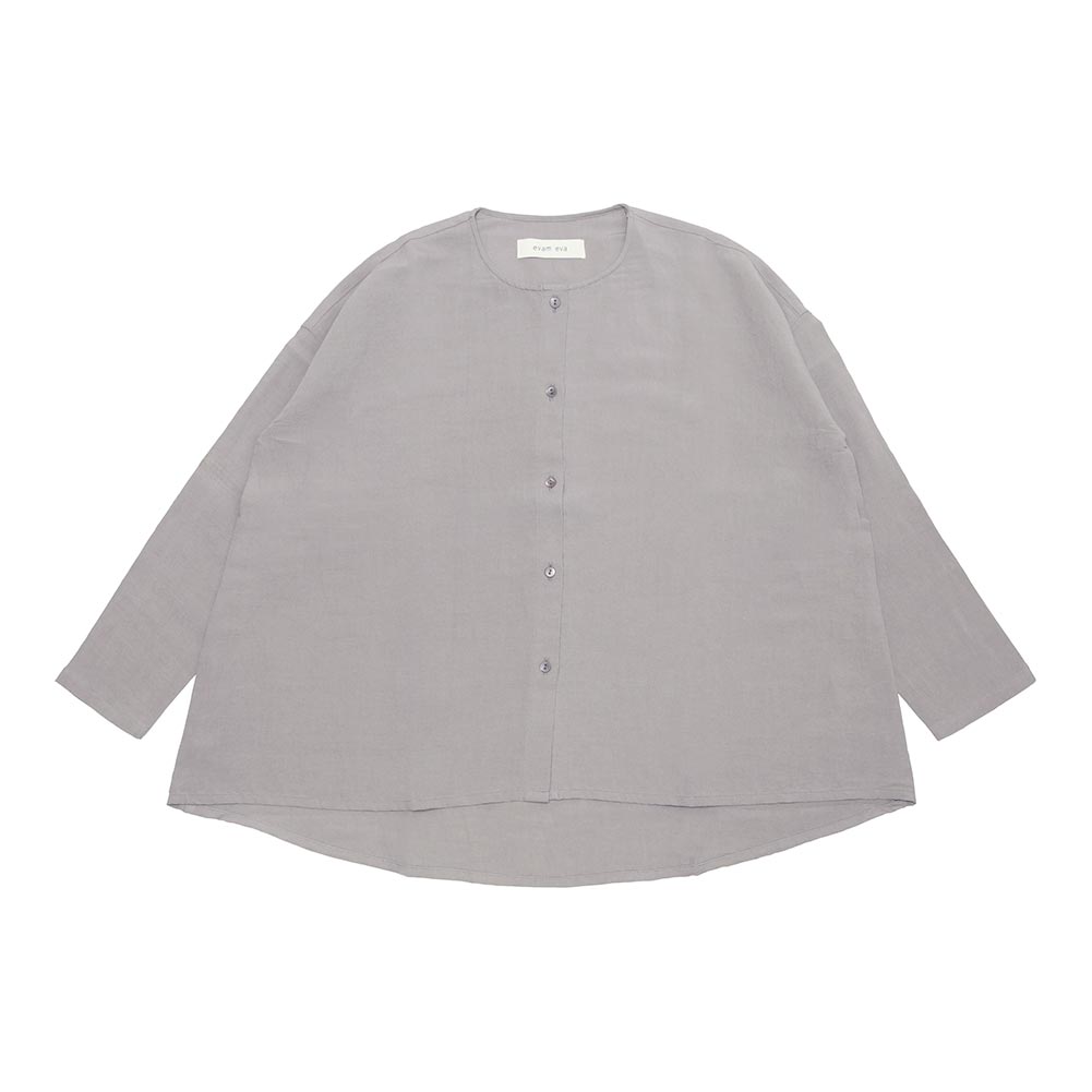 evam eva エヴァムエヴァ banboo linen shirt E241T095｜midlandship｜03