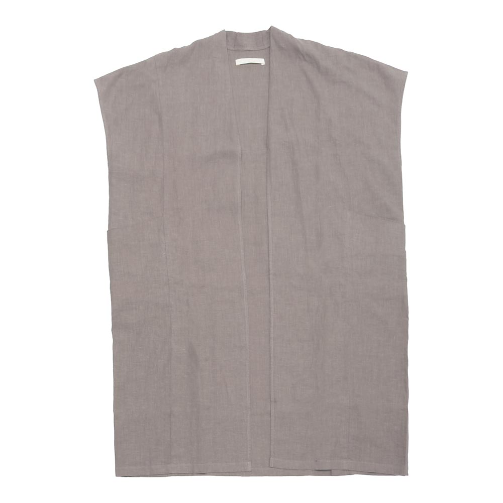 evam eva（エヴァムエヴァ） water linen long vest E243T030