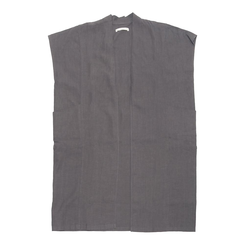 evam eva（エヴァムエヴァ） water linen long vest E243T030