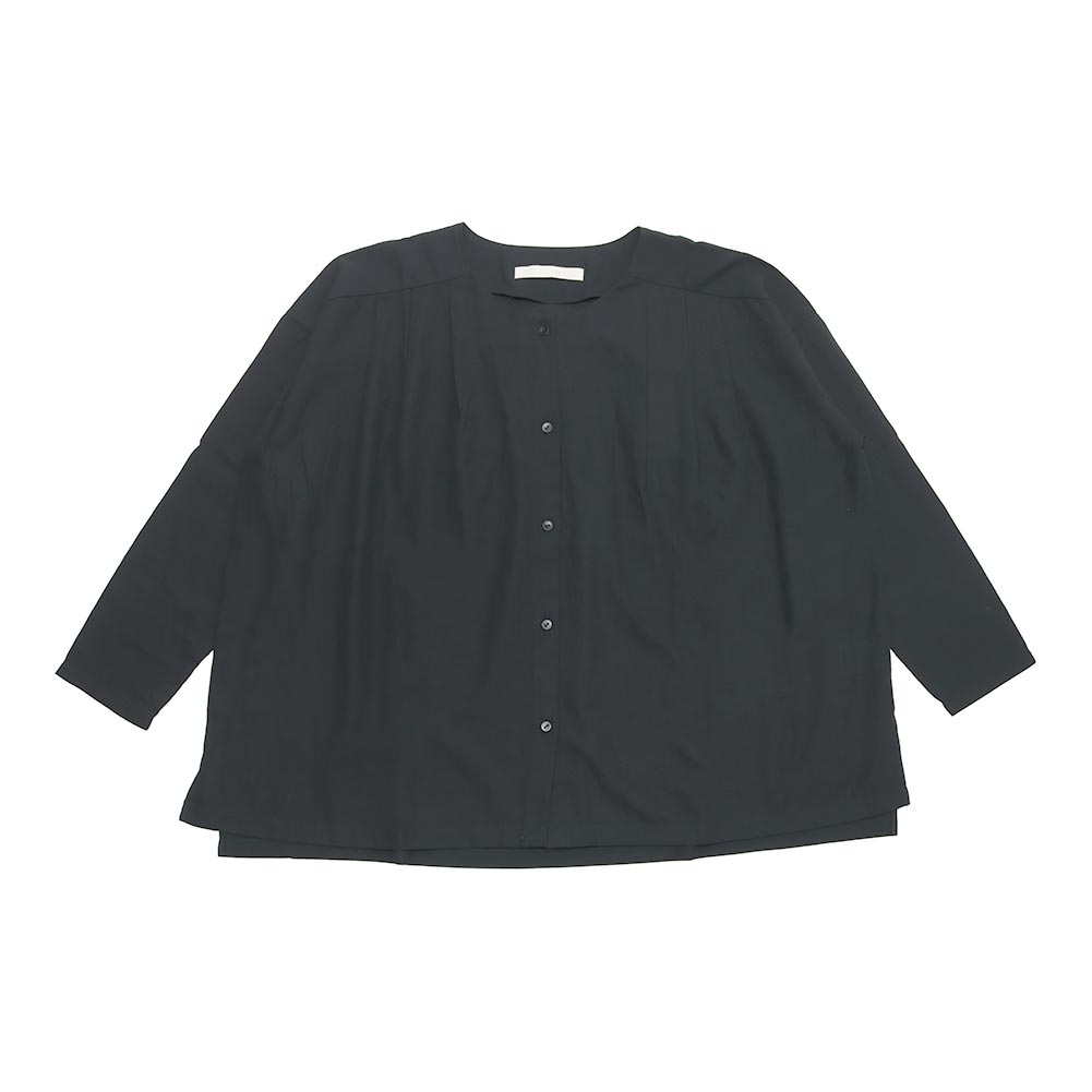 evam eva エヴァムエヴァ tuck shirt E243T043 evam eva（エヴァムエヴァ） tuck shirt E243T043 : MIDLAND SHIP