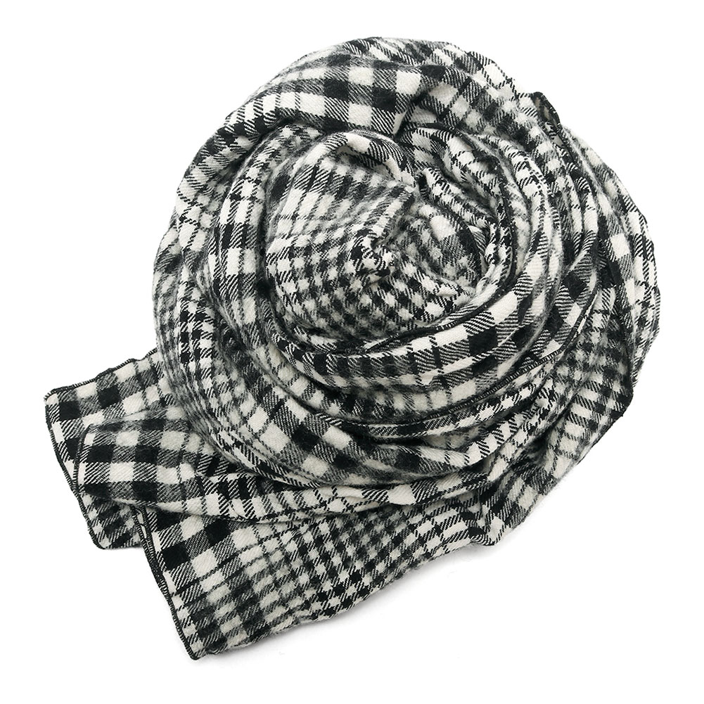 prit（プリット） ウールコットンタータンチェックストール P00640