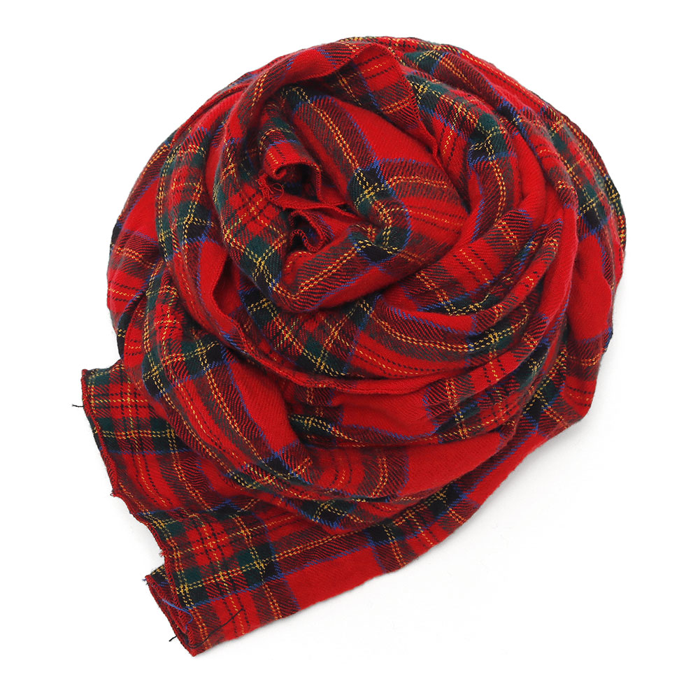 prit（プリット） ウールコットンタータンチェックストール P00640