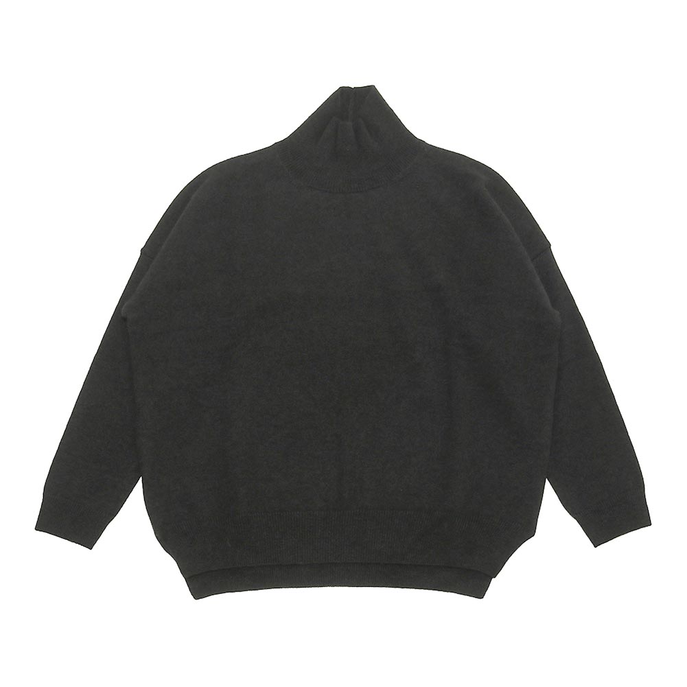 evam eva 　エヴァムエヴァ　コットンカシミヤタートルネック　チャコール 楽天市場】evam eva エヴァムエヴァ カシミヤ タートルネック