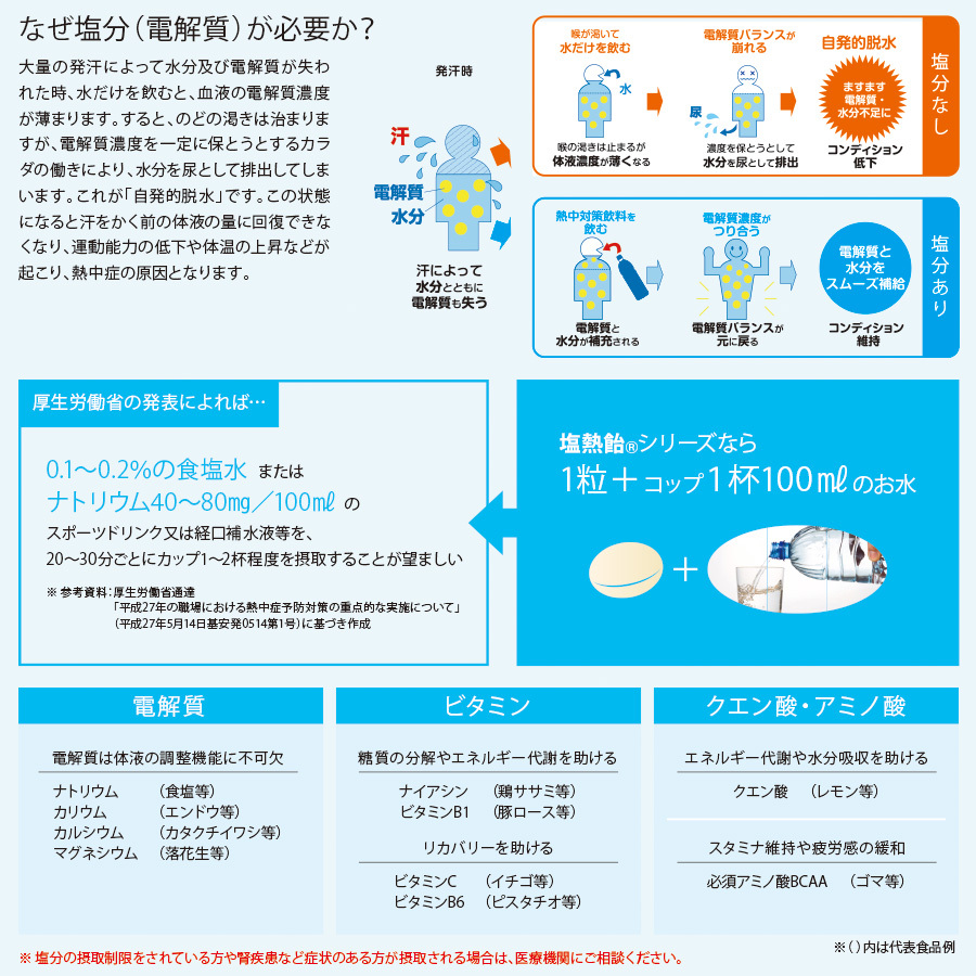 市場 ミドリ安全 24粒入り 塩熱サプリ スポーツ 塩分補給 30g