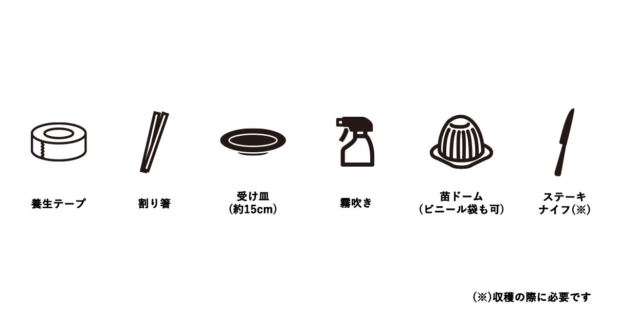 きくらげを栽培するにあたって用意するもの
