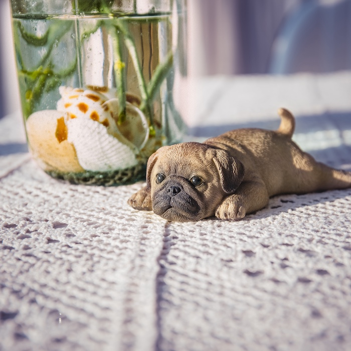うつぶせの動物のかわいい置物 全10種類 カップ押さえ マグネット付き