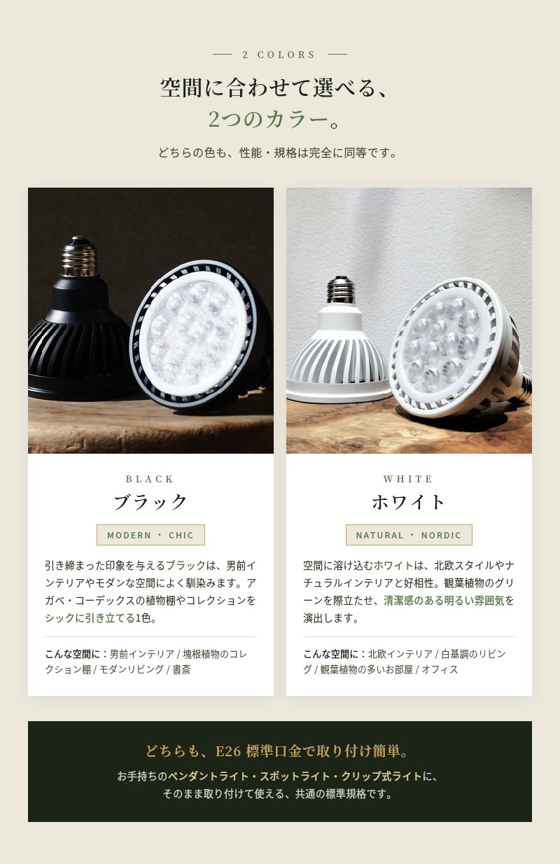 植物育成ライト LED PlantsNEXLIGHT NL-PAR30 観葉植物 多肉 塊根 室内