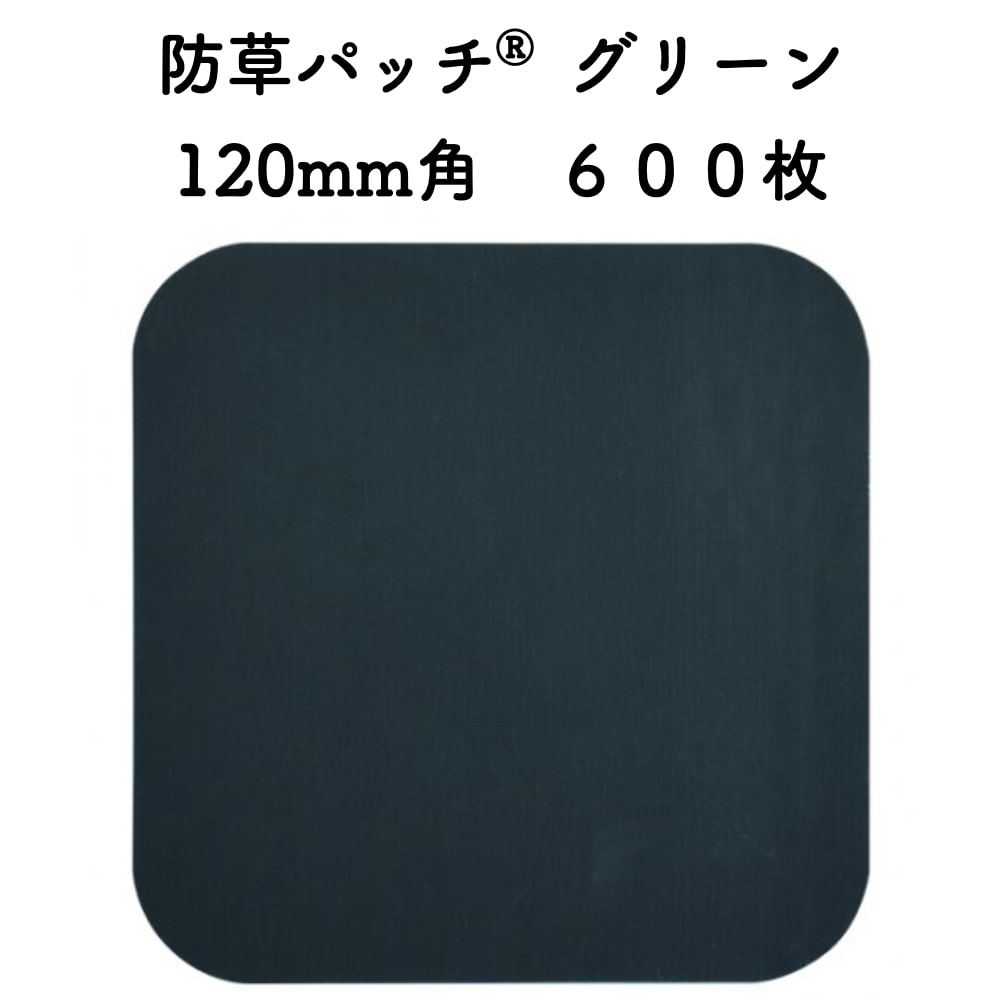 防草シートザバーン用 防草パッチ 600枚入り 120mm角 3色から選べる艶消しタイプ テープ ピン穴 グリーンフィールド