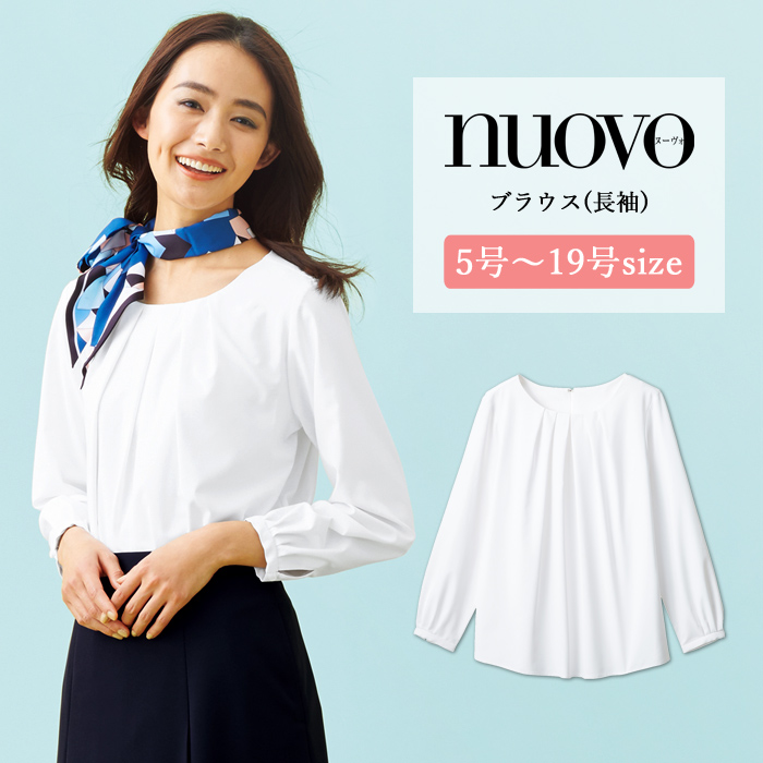 事務服 ブラウス レディース 長袖 制服 nuovo 秋冬 春 FOLK ノー