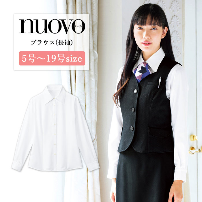 事務服 ブラウス レディース 長袖 制服 シャツ nuovo 秋冬 春夏 FOLK