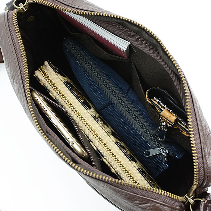 BLANZAY ショルダーバッグ 本革 牛革 型押し 日本製 豊岡 国産 豊岡製