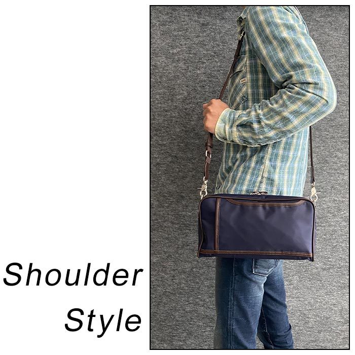 ダブルファスナー 2way ショルダー A5 メンズ ショルダーバッグ