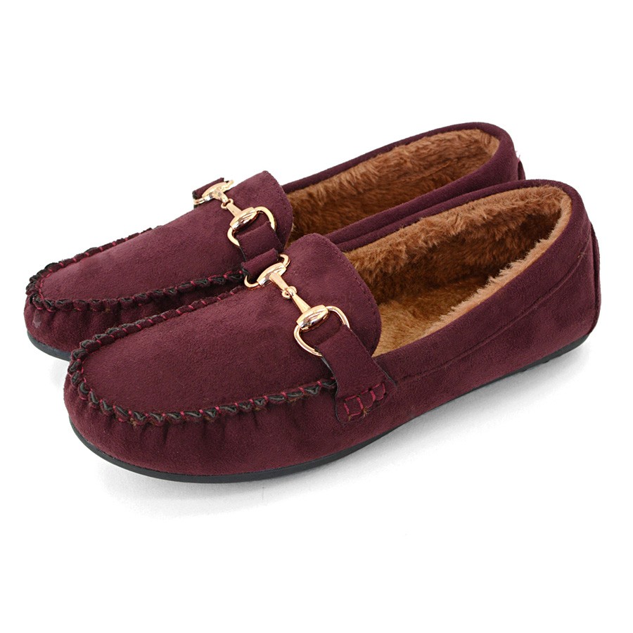 アウトレット モカシン レディース 靴 フラットシューズ ラウンドトゥ 内ボア もこもこ あたたかい ビット プレーン モカシンシューズ Hl 7068 72 Hl 7068 72 Sc05 みどりや 通販 Yahoo ショッピング