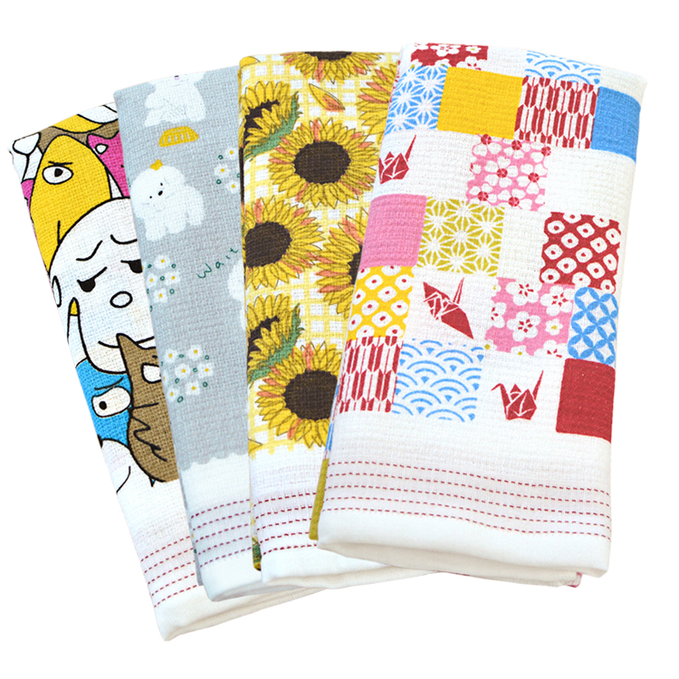 日本製 今治産 タオルてぬぐい 4枚セット 手ぬぐい てぬぐい 33×100cm