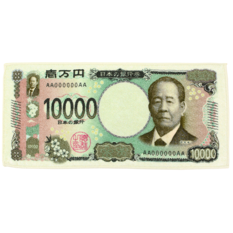 紙幣ハンカチ お札ハンカチ 12×25 ハンカチタオル タオル