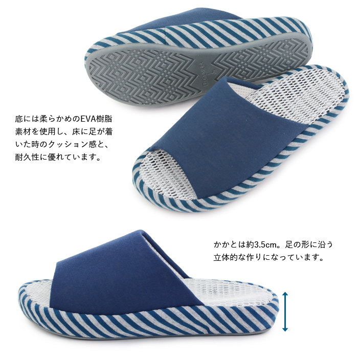スリッパ 厚底 さらさら メッシュ 低反発 足にぴったり