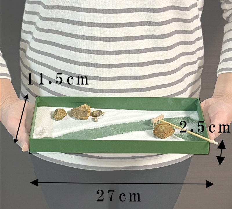シンプル ミニ枯山水 キット 選べる４つのカラー インテリア 日本庭園 ご自宅で｜midoriyanicogusa｜12