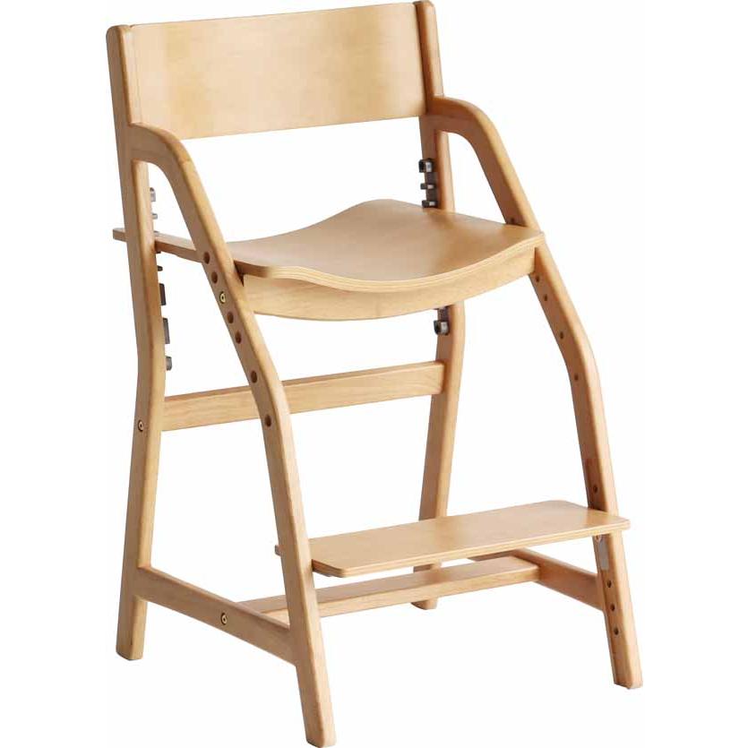 キッズチェア 学習椅子 E-Toko JUC-3661 木製 姿勢 学習チェア ダイニングチェア 子供椅子 高さ調整 7段階 足置き 板座 リビング学習 ダイニング学習｜mifuji｜02