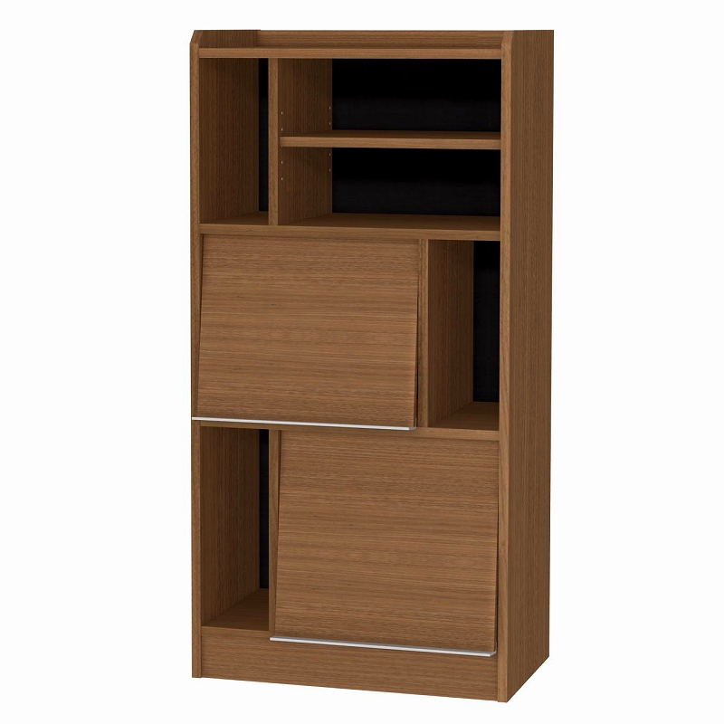 フラップ扉収納 日本製 国産 ALE エール 1260 幅60cm 収納ラック ディスプレイラック シェルフ ALE-1260 ミドルタイプ リビング収納 寝室収納 書斎収納の画像