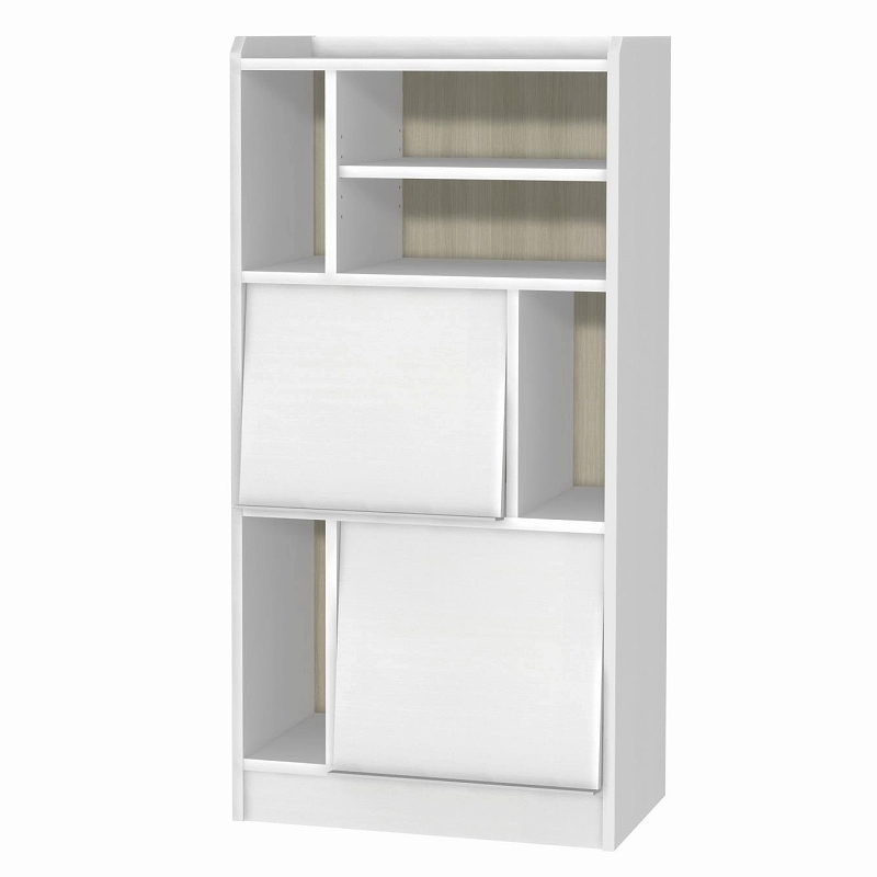 フラップ扉収納 日本製 国産 ALE エール 1260 幅60cm 収納ラック ディスプレイラック シェルフ ALE-1260 ミドルタイプ リビング収納 寝室収納 書斎収納の画像