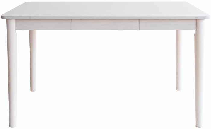 ダイニングテーブル 引き出し付き 幅120cm Patico パティコ 天然木 コンパクトデザイン ホワイト ナチュラル ブラウン DNT-S1275 かわいい｜mifuji｜02