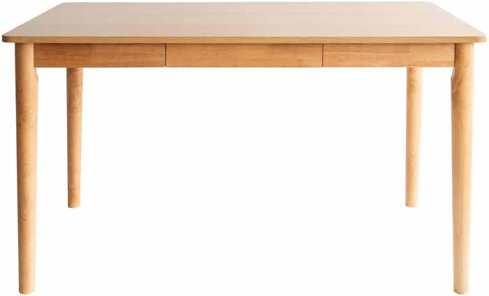 ダイニングテーブル 引き出し付き 幅120cm Patico パティコ 天然木 コンパクトデザイン ホワイト ナチュラル ブラウン DNT-S1275 かわいい｜mifuji｜03