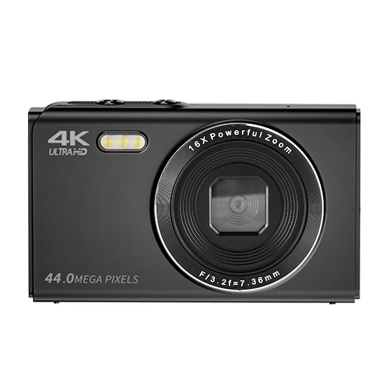 トイカメラ 子供用カメラ キッズカメラ 4400万高画素 4K動画撮影 AF 2.4インチ デジタルカメラ タイマー コンパクトデジカメ 1200mAh電池２個 16倍ズーム_1