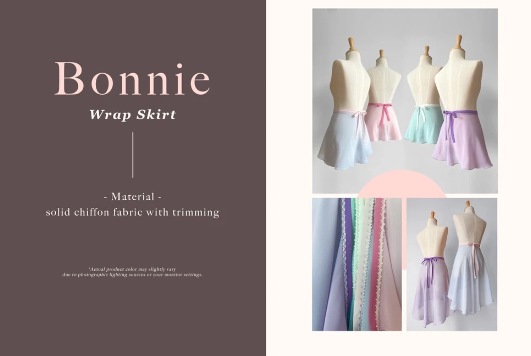 sisira シシラ 】バレエ スカート リボン 刺繍付き BONNIE
