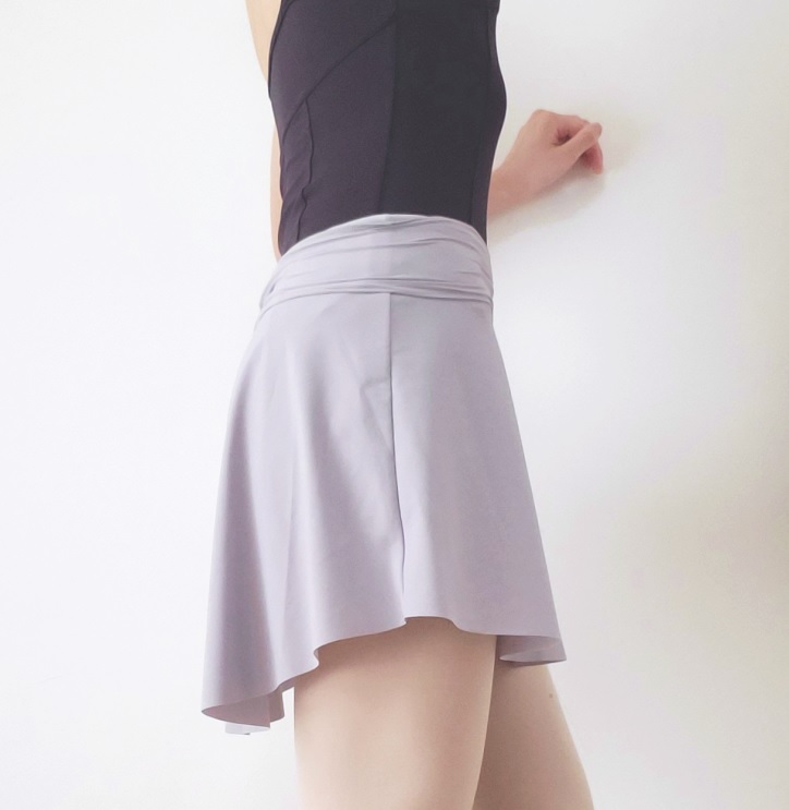 バレエ スカート ショートパンツ付き 日本製 黒 透けない スコート 