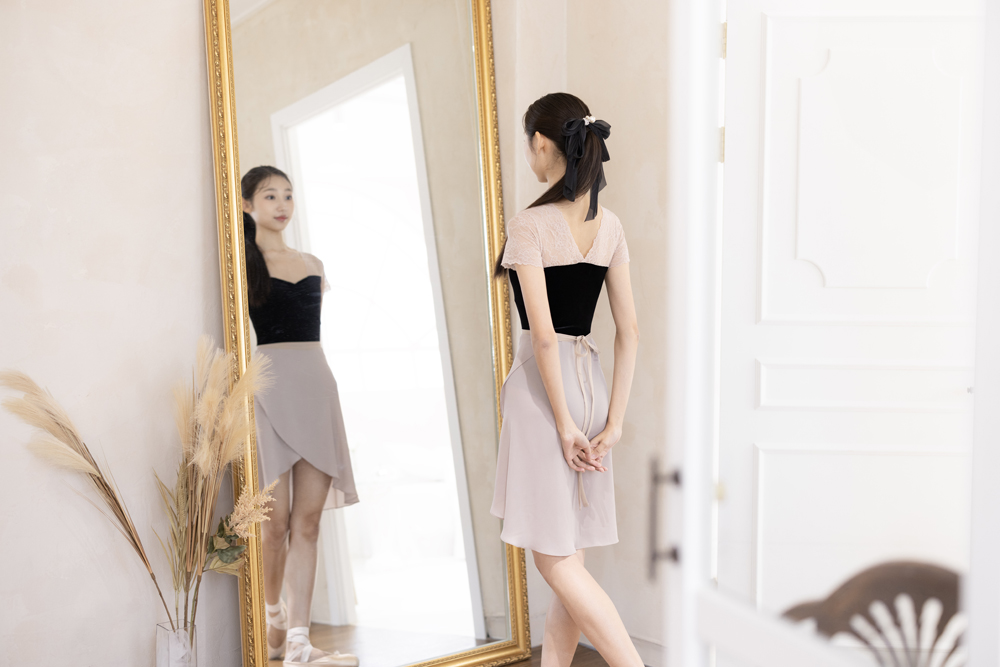 バレエ スカート 長め 無地 シフォン 巻きスカート イイレイル iiLaire