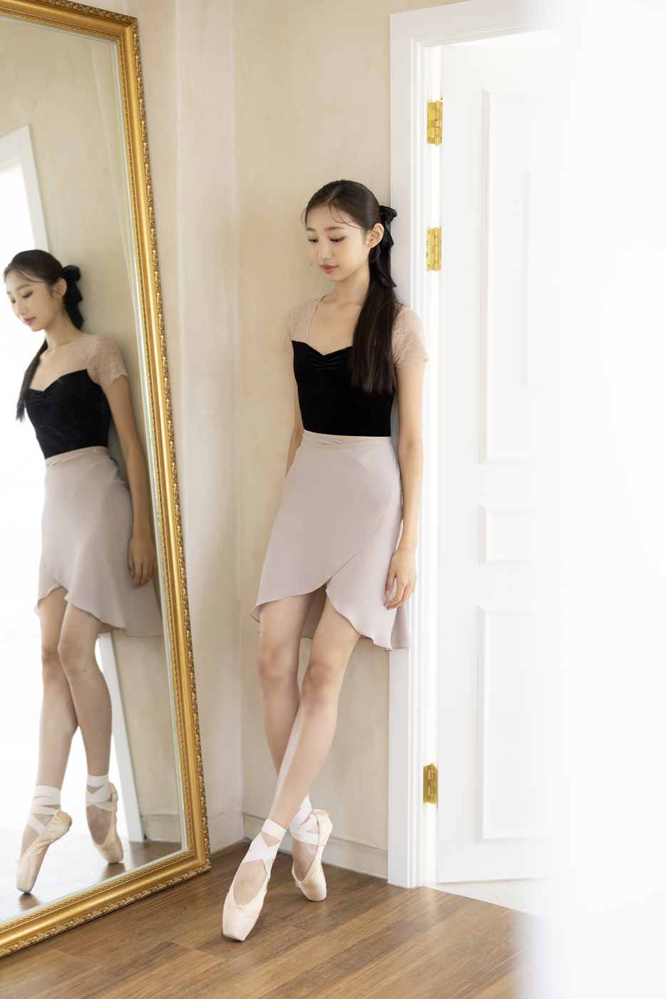 バレエ スカート 長め 無地 シフォン 巻きスカート イイレイル iiLaire