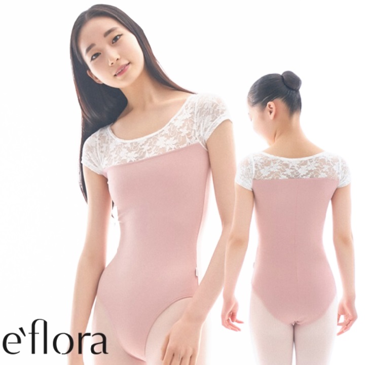 バレエ レオタード 子供 ジュニア　大人 半袖 e`flora イーフローラ｜mignonballet