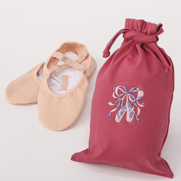 バレエ 小物 巾着袋 トウシューズ刺繍入りシューズケース | Mignon（バレエ） | 05
