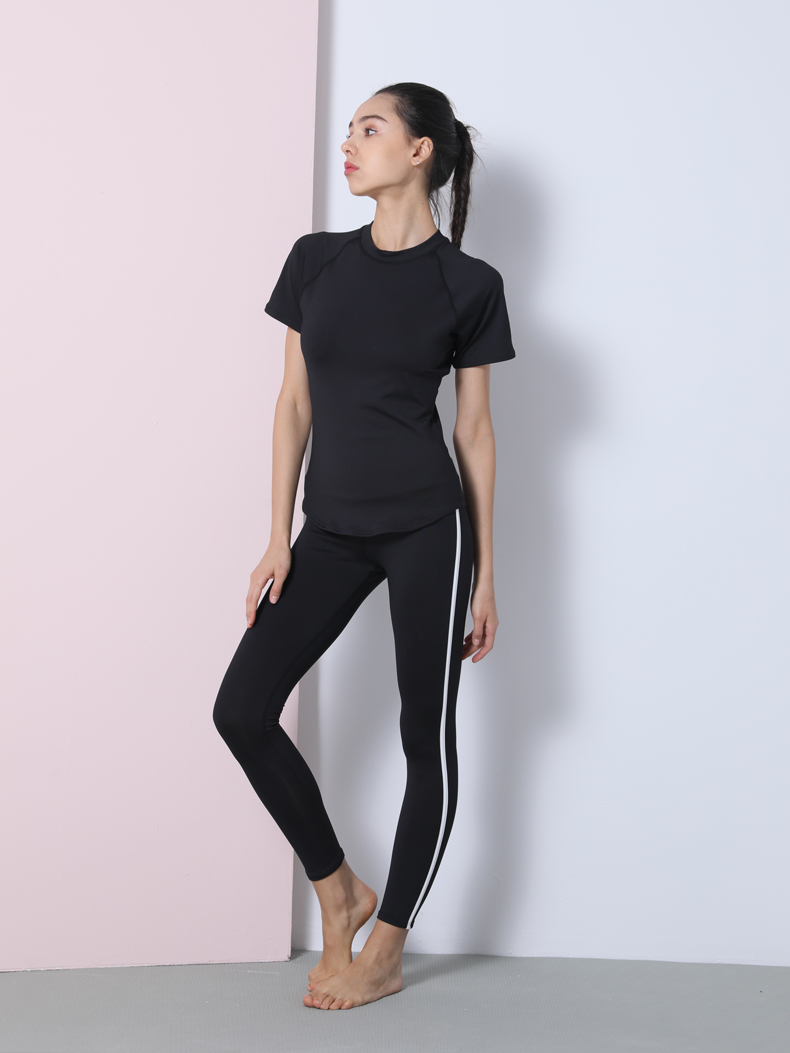 ライン入りダンスレギンス スパッツ ヨガパンツ ヨガウェア : バレエ