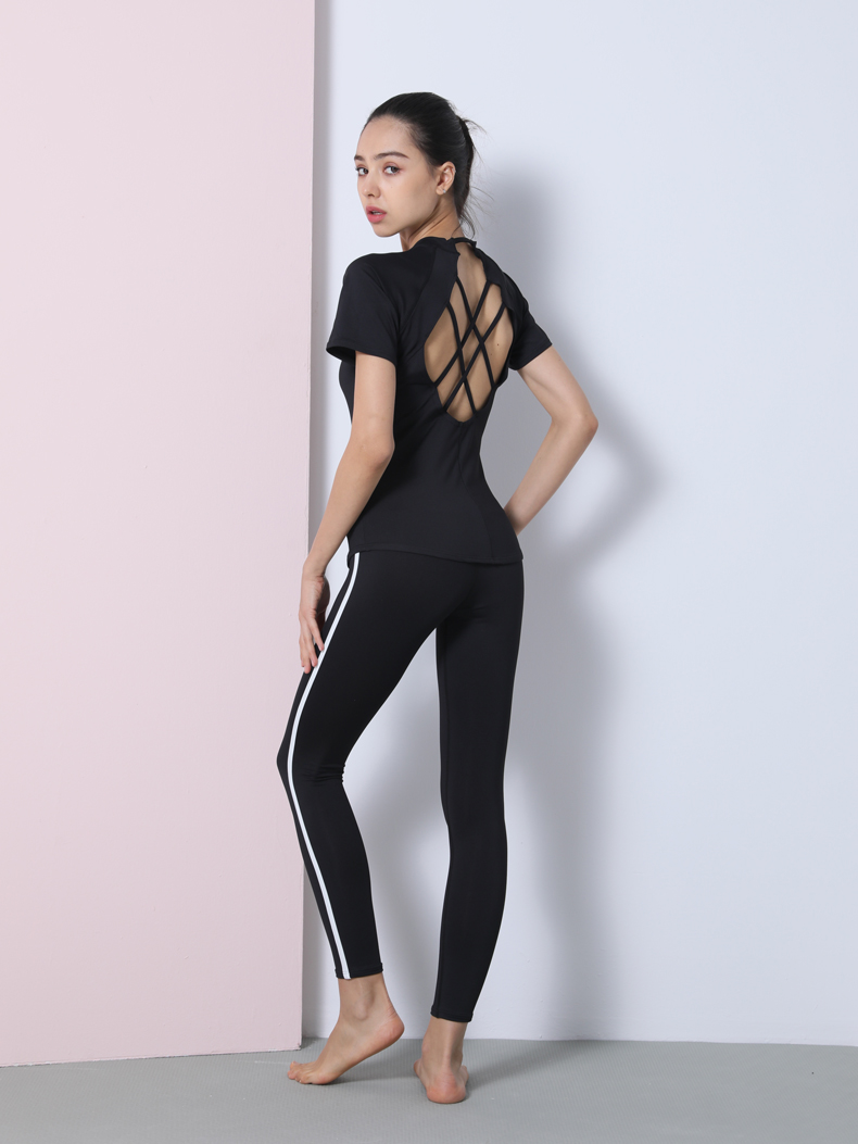 ライン入りダンスレギンス スパッツ ヨガパンツ ヨガウェア : バレエ