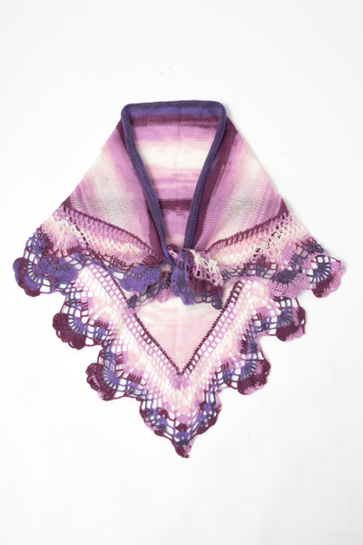 ニットラップ (パープルピンク) 手編み アクリルニット Juli Garden