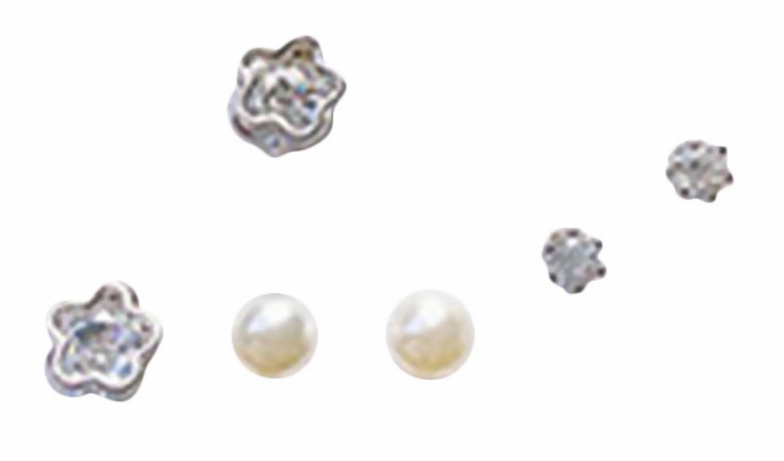 ピアス ピアスセット シルバー ラインストーン パール風 シンプル ミニサイズ レディース アクセサリー Zak おとりよせ Com 通販 Yahoo ショッピング