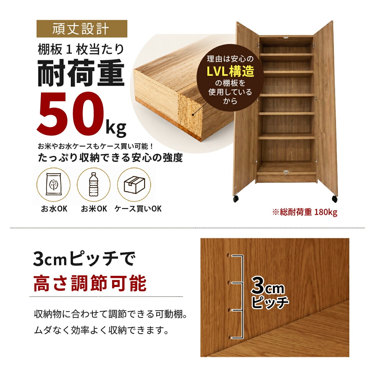 MiHAMAの家具 キッチンラック キッチン 収納 キッチンストッカー 隙間