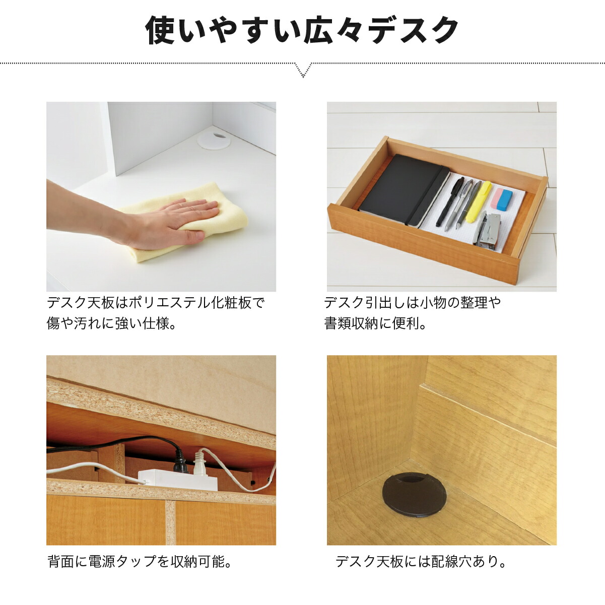 壁面収納 デスク 書棚付 幅90cm 本体 A4 きれいに収まる 学習机 ユニットデスク 本棚 横連結 爆買 関連画像3