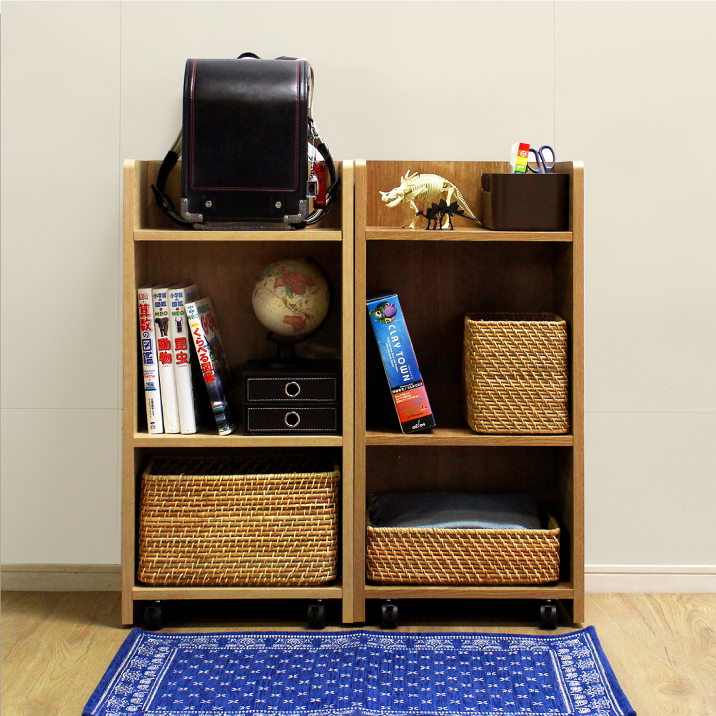 MiHAMAの家具 ランドセルラック カラーボックス キャスター付き 収納