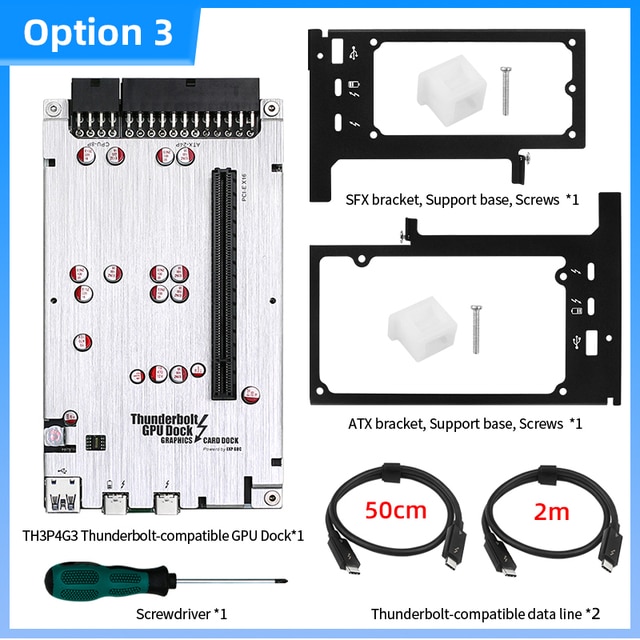 Th3p4g3thunderbolt-ノートブック用のGPUドック,グラフィックカード