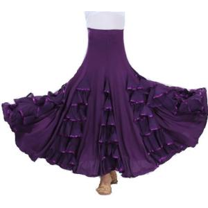フラメンコ衣装 スカート 社交ダンス　サーキュラースカート 8枚はぎ　ミカドレス　cy222-f