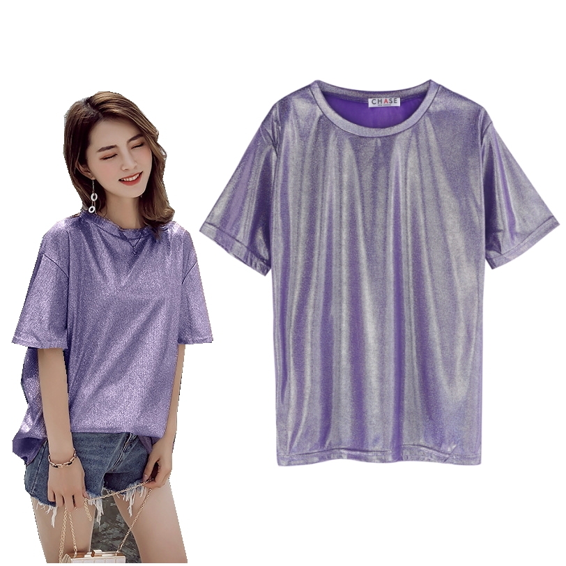 ラメTシャツ ヒップホップ ラメ きらきら トップス 半袖 ダンス