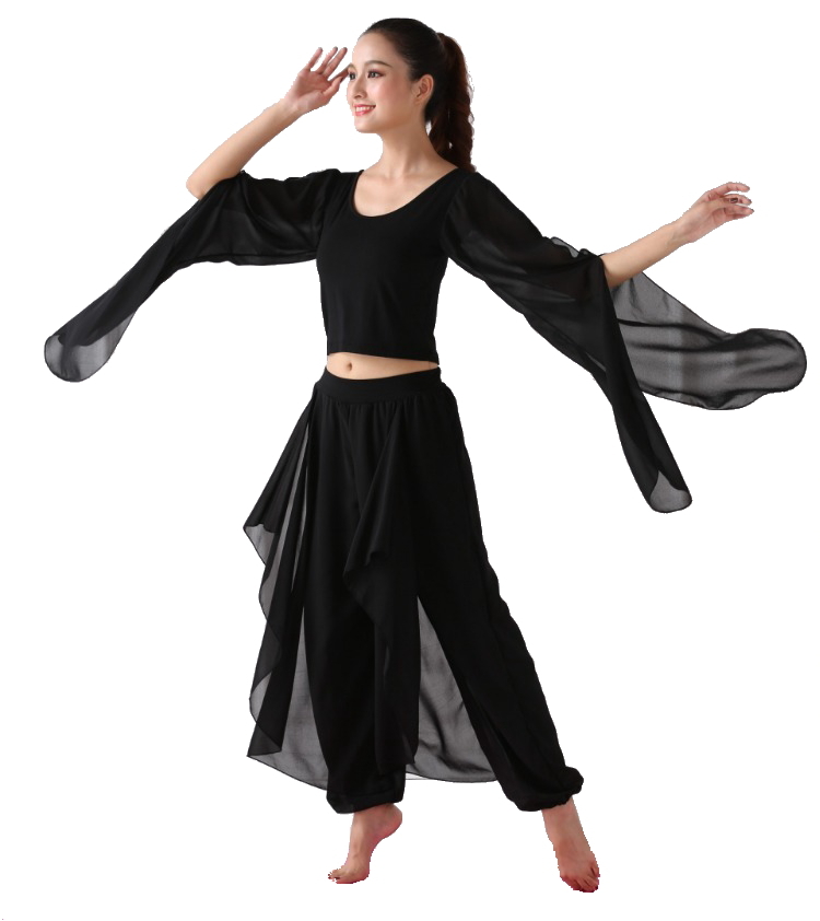 スカート付パンツ ダンス 黒 ブラック 大きいサイズ XL ヨガ 社交ダンス